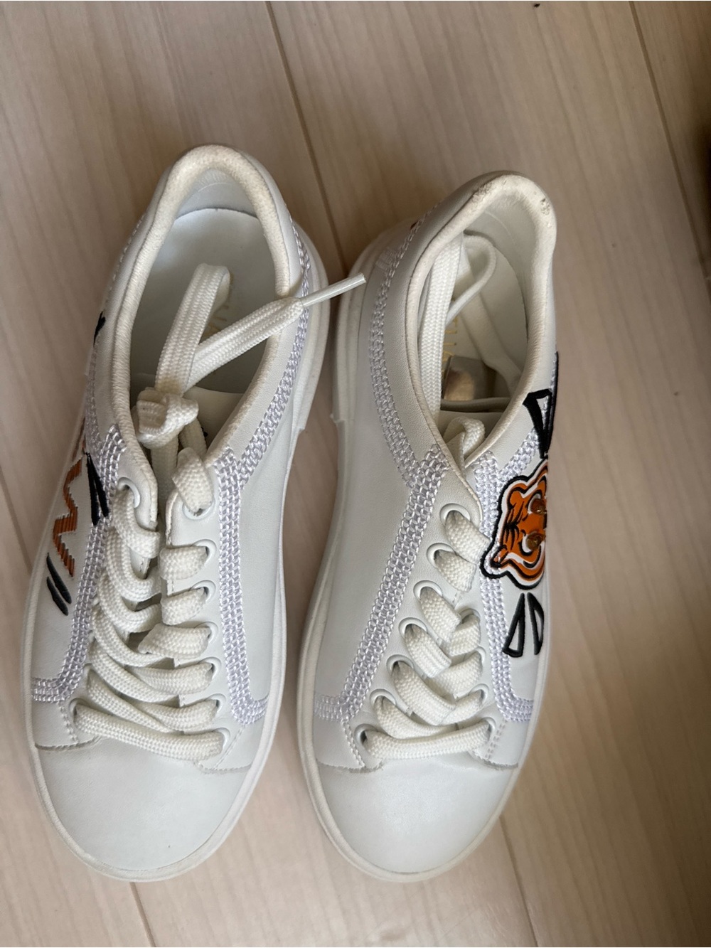 Stuart weitzman White Lace-Up Sneakers lunar year 22 limited editions